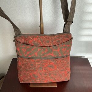 Maruca Orange/Olive Floral Tapestry Crossbody Bag
